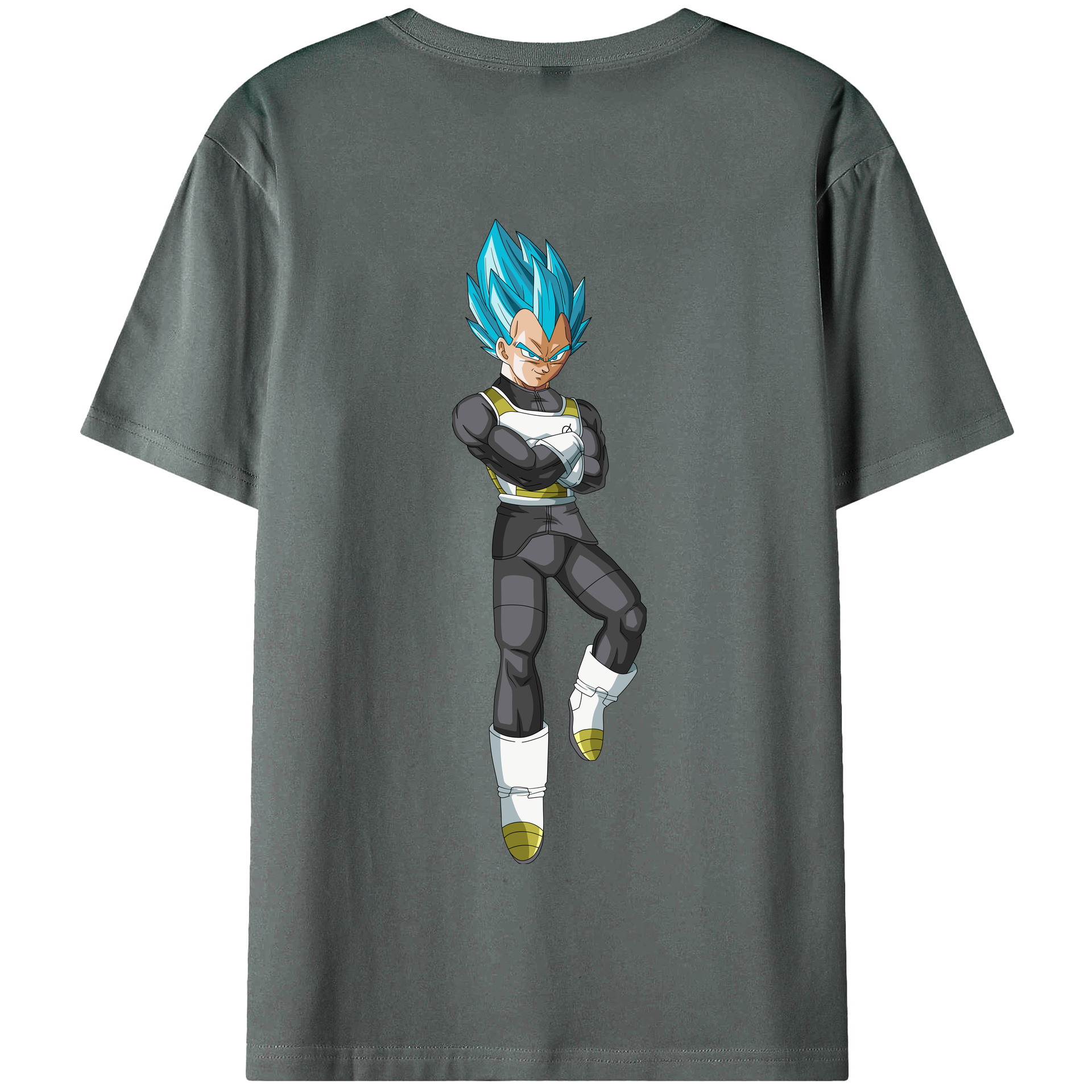 （画像用） ドラゴンボール ベジータ四世（Bejīta Yonsei）DRAGON BALL Vegeta IV 綿100％半袖Tシャツ（背面プリント）